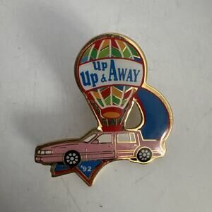 Vintage 1992 Mary Kay Pink Cadillac Hot Air Balloon Rare Label Or Hat Pin
